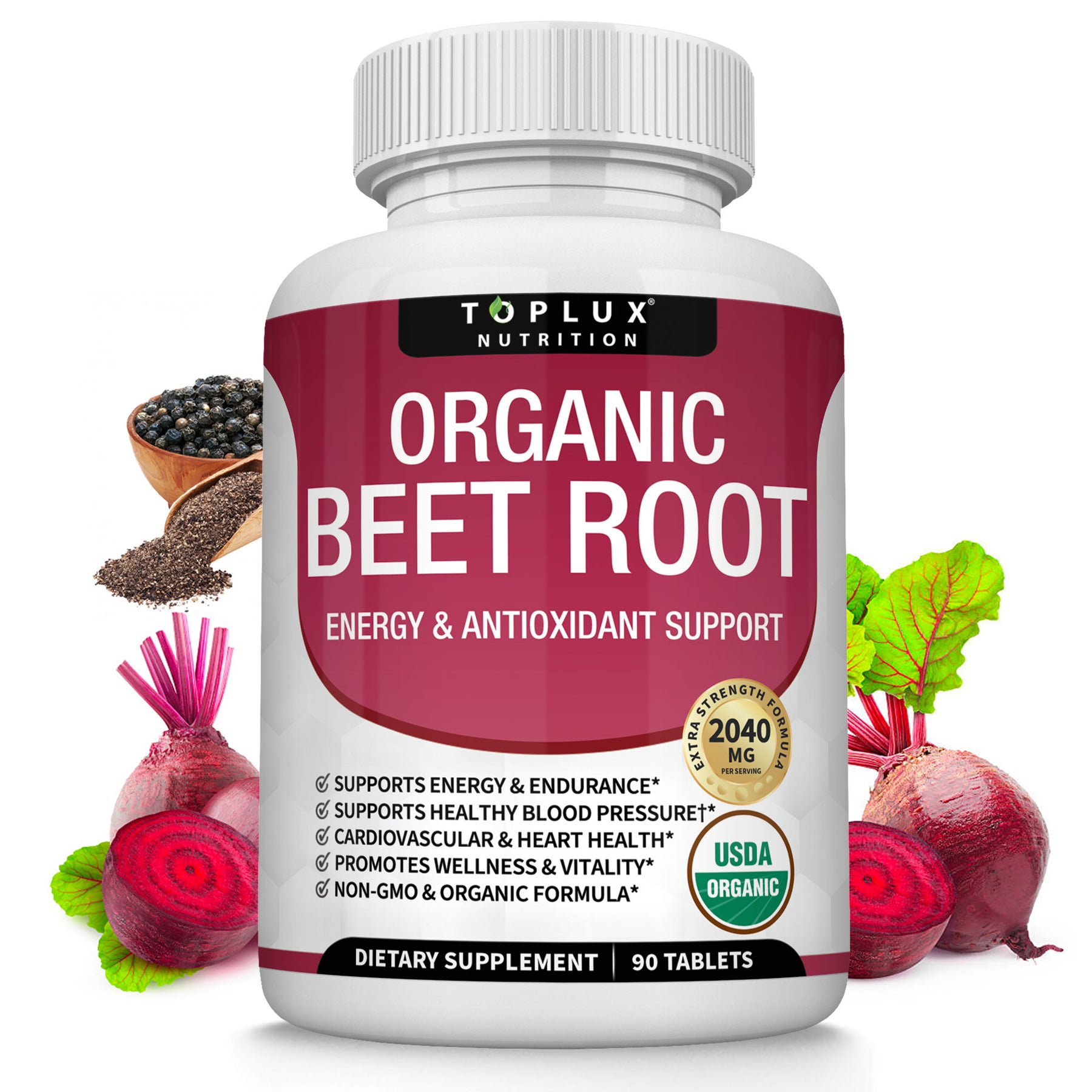 Organic Beet Root | Heart, Energy & Circulation Support | Toplux ...